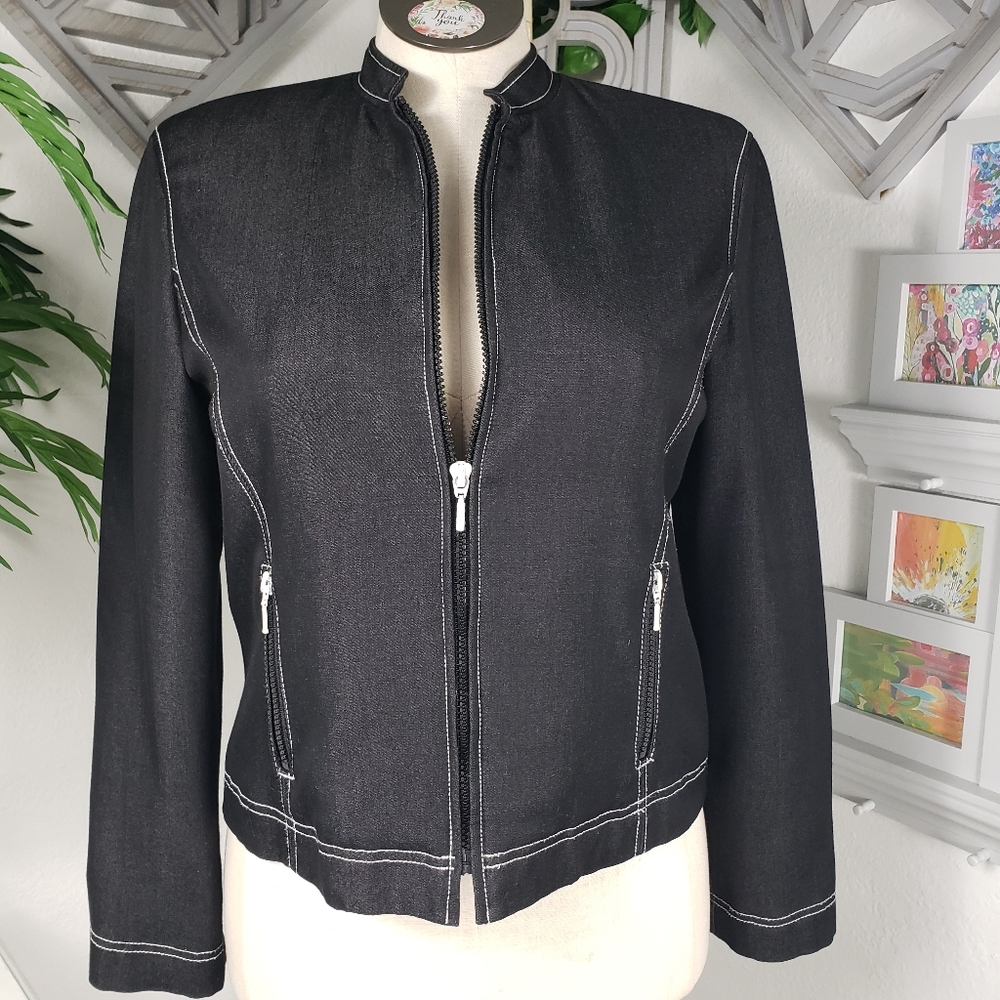 Black Denim Tweed - Lightweight Minimalist Tailored Normcore Coastal Classic 6